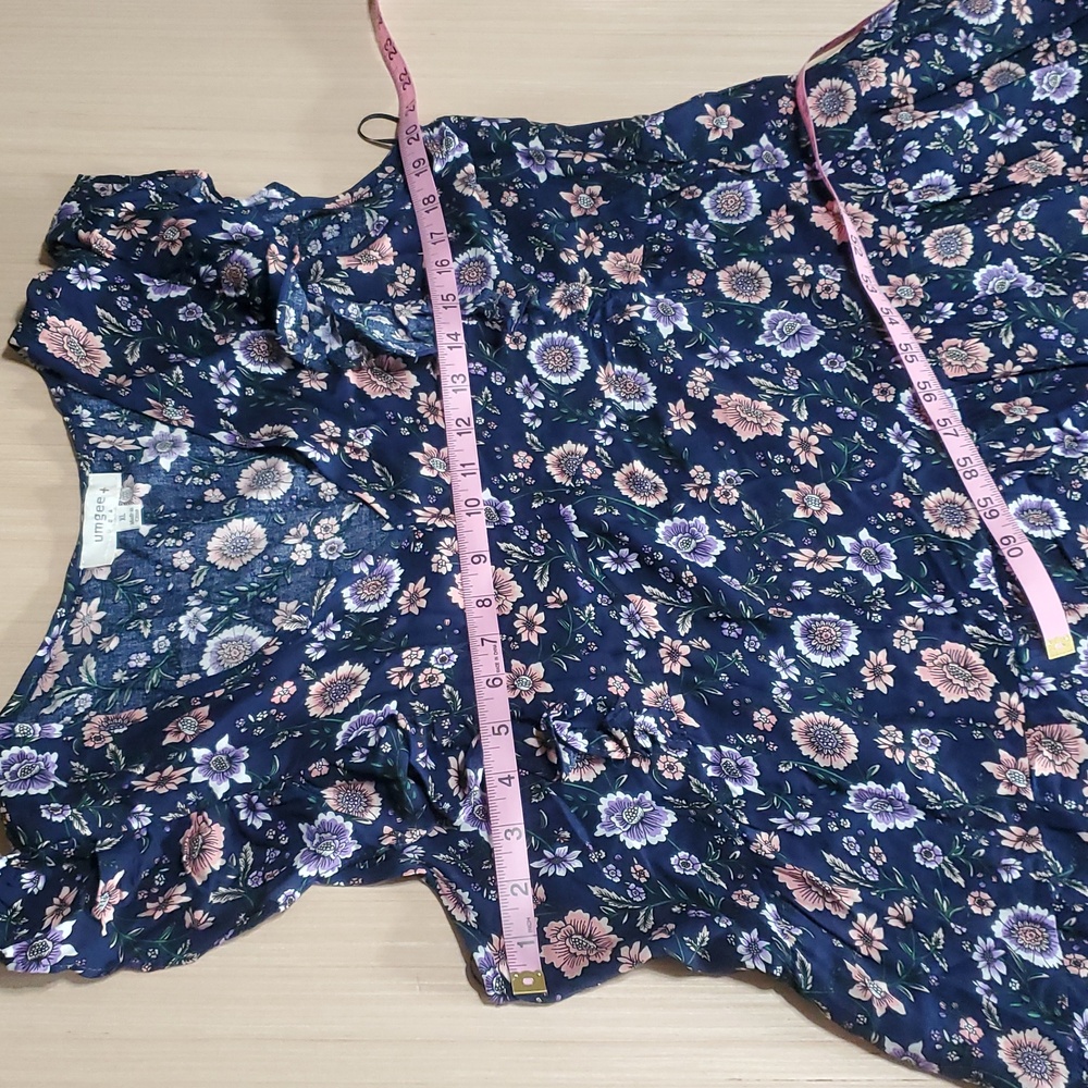 Umgee Navy Floral Patterned Dress - Picture 7 of 8